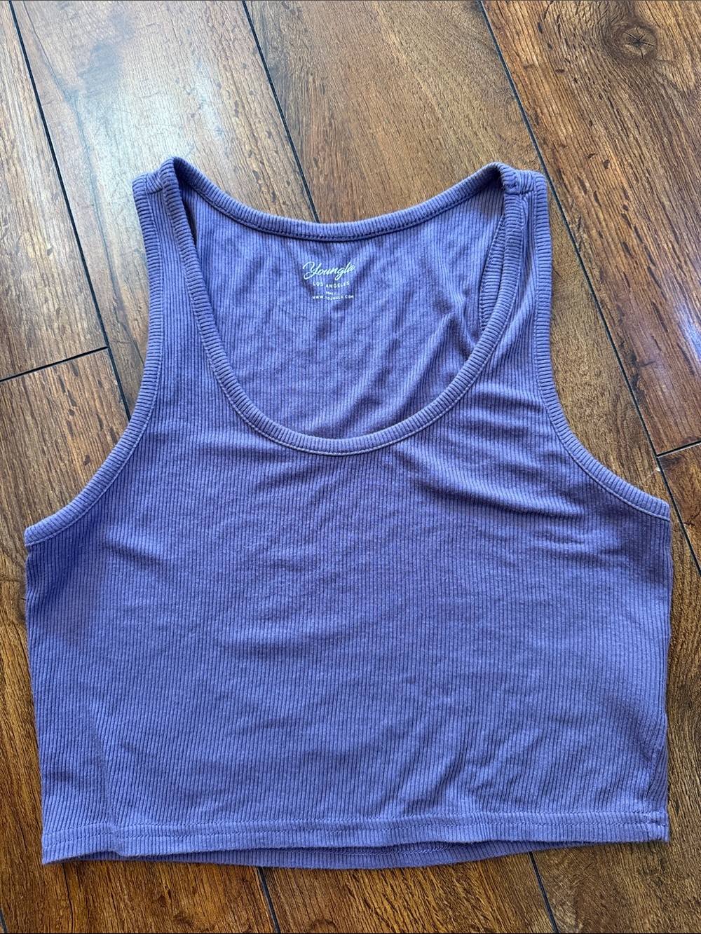 YoungLA Lavender Ribbed Crop Tank